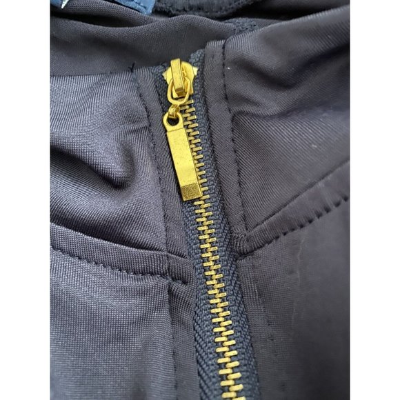Womens SIMPLY SOUTHERN Nylon Stretch Jacket Full Zip Size Small Navy Blue‎ Gold - Picture 4 of 10